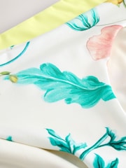 White Floral/Lime - Spodnji del bikinija z visokimi nogami 2 komplet - Slika 9 iz 9