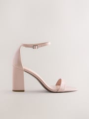 Nude Standard/Wide Fit Forever Comfort® Block Heel Sandals - Image 1 of 10