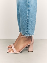 Nude Standard/Wide Fit Forever Comfort® Block Heel Sandals - Image 3 of 10