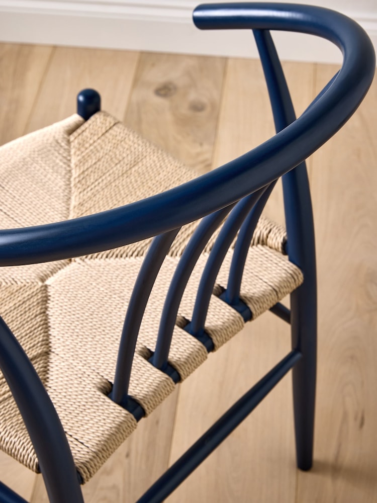 Jasper Conran London Set of 2 Navy Blue Bray Dining Chairs - Image 2 of 6 Jasper Conran London Set of 2 Navy Blue Bray Dining Chairs - Image 2 of 6