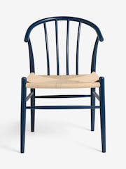 Jasper Conran London Set of 2 Navy Blue Bray Dining Chairs - Image 3 of 6