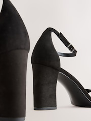 Black Standard/Wide Fit Forever Comfort® Block Heel Sandals - Image 8 of 10