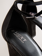 Black Standard/Wide Fit Forever Comfort® Block Heel Sandals - Image 9 of 10