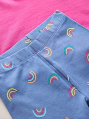 Pink Rainbow Short Sleeve T-Shirt and Cycle Shorts Set (3mths-6yrs) - Image 5 of 5