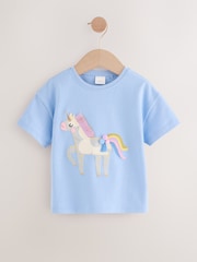 Blue Unicorn Short Sleeve T-Shirt (3mths-7yrs) - Image 1 of 5