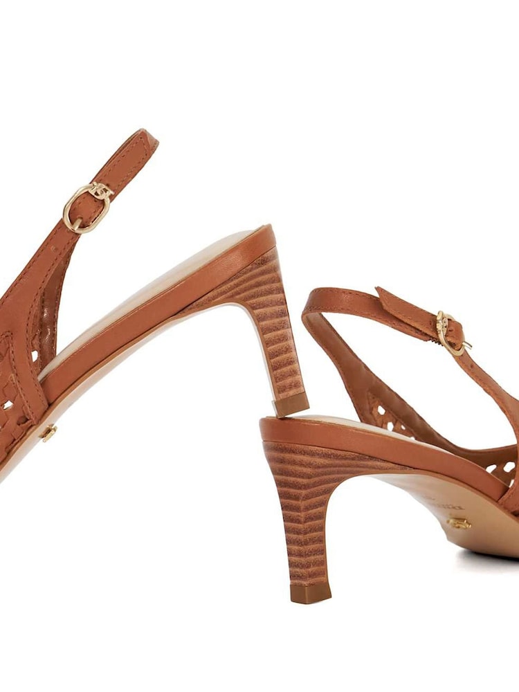 Braun - Dune London Divided Weave Kitten Slingback Shoes - Bild 6 von 6 Braun - Dune London Divided Weave Kitten Slingback Shoes - Bild 6 von 6