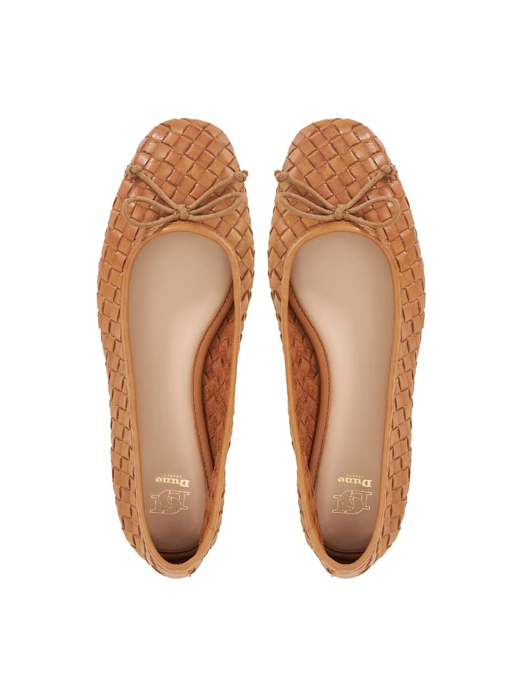 Tan - Dune London Heat Woven Ballerina Shoes - Bild 1 von 6 Tan - Dune London Heat Woven Ballerina Shoes - Bild 1 von 6