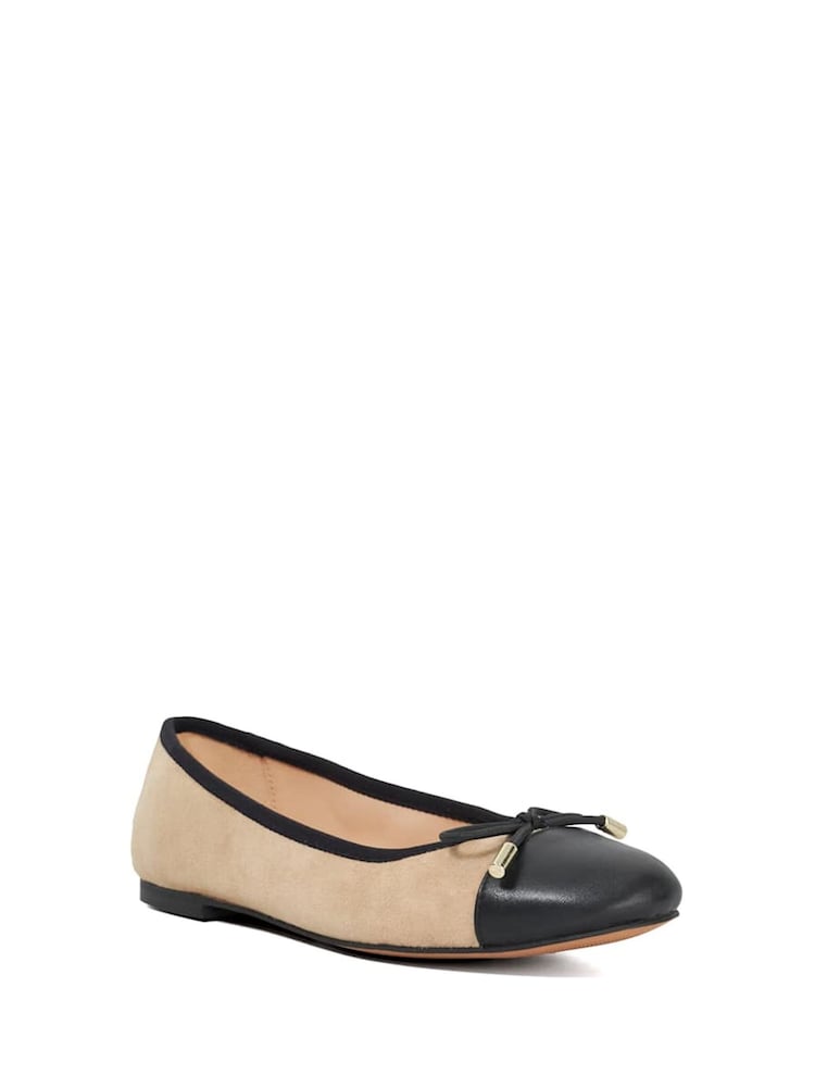 Marrón tostado - Dune London Altoest Flexible Sole Contrast Leather Ballerina Flats - Imagen 2 de 6 Marrón tostado - Dune London Altoest Flexible Sole Contrast Leather Ballerina Flats - Imagen 2 de 6