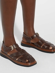Dune London Black Lisherman Fisherman Chunky Sandals - Image 1 of 6