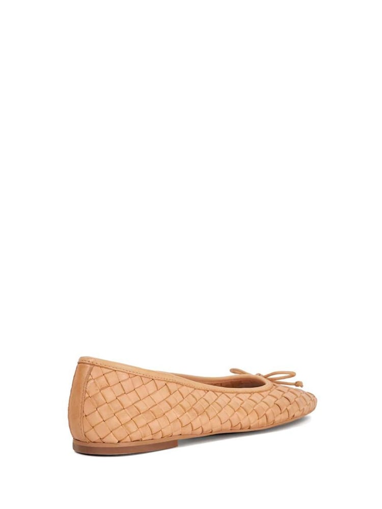 Dune London Pink Heat Woven Ballerina Shoes - Image 4 of 6