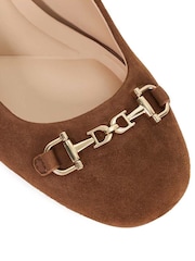 Коричневый - Dune London Dreaming Round Toe Branded Slingback Block Heels - Изображение 5 из 6