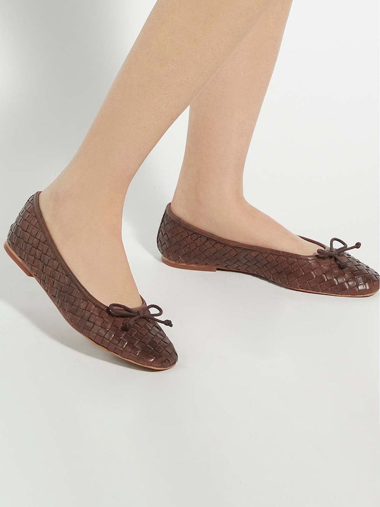 rjava - Dune London Heat Woven balerinke čevlji - Slika 6 iz 6 rjava - Dune London Heat Woven balerinke čevlji - Slika 6 iz 6