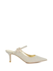 Dune London Gold Chronicles Buckle Open Stiletto Heels - Image 2 of 6