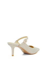 Dune London Gold Chronicles Buckle Open Stiletto Heels - Image 4 of 6