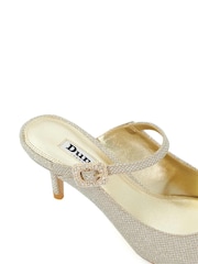 Dune London Gold Chronicles Buckle Open Stiletto Heels - Image 6 of 6