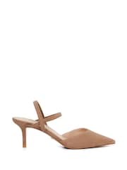 Dune London Brown Standard Fit Classical Elasticated Open Court Shoes - Image 2 of 6