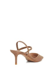 Dune London Brown Standard Fit Classical Elasticated Open Court Shoes - Image 4 of 6