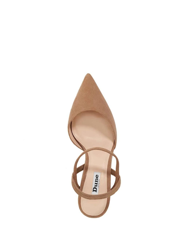 Dune London Brown Standard Fit Classical Elasticated Open Court Shoes - Image 5 of 6