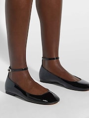 črna - Dune London Hoop Ankle Strap Ballet čevlji - Slika 1 iz 6