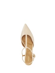 Dune London Cream Harler T-Bar Point Flat Shoes - Image 5 of 6