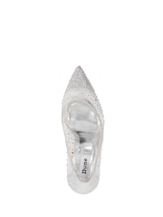 Dune London Silver Standard Fit Brightest Embellished Hotfix Court Heels - Image 5 of 6