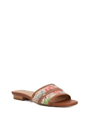 Dune London Natural Leti Flora Slider Sandals - Image 2 of 6