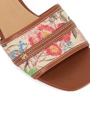 Dune London Natural Leti Flora Slider Sandals - Image 6 of 6