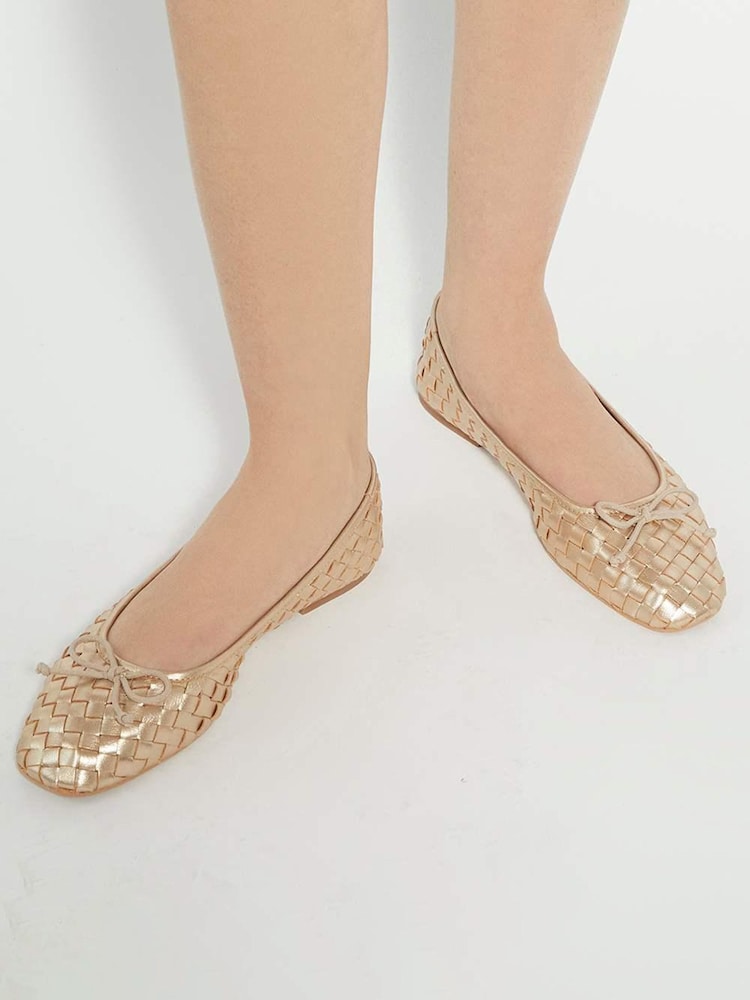 Золотой - Балетки Dune London Heat - Изображение 1 из 6