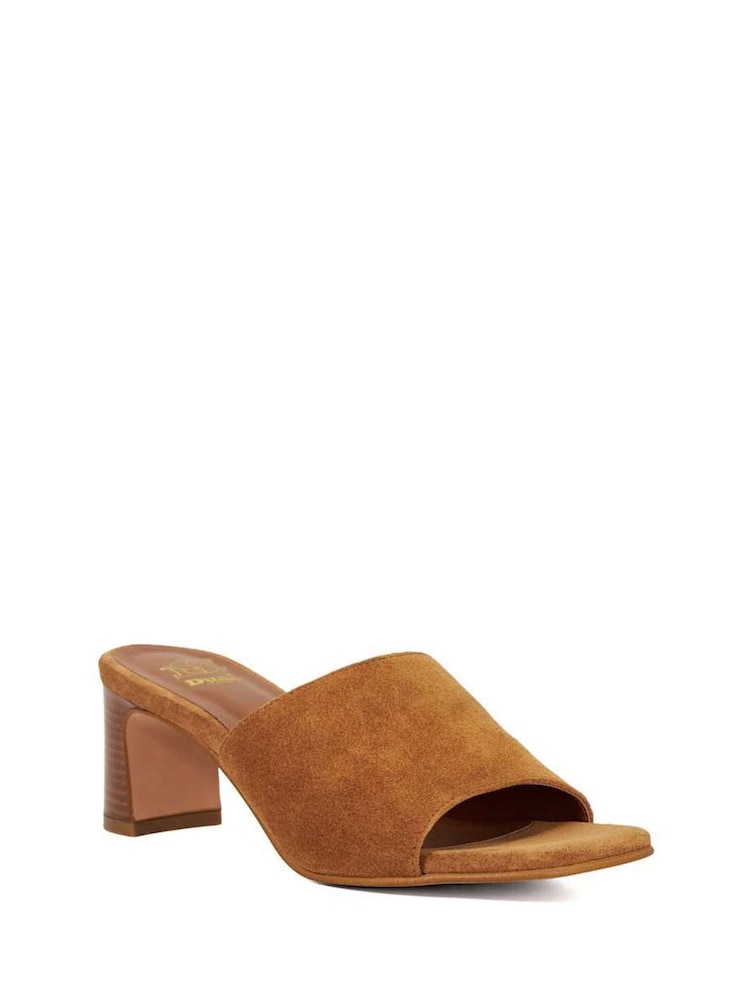 Braun - Dune London Jule Mule Soft Upper Heeled Sandals - Bild 2 von 6 Braun - Dune London Jule Mule Soft Upper Heeled Sandals - Bild 2 von 6