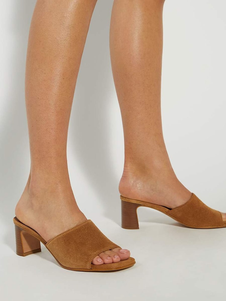 Braun - Dune London Jule Mule Soft Upper Heeled Sandals - Bild 6 von 6 Braun - Dune London Jule Mule Soft Upper Heeled Sandals - Bild 6 von 6