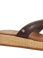 Dune London Brown Laike Thong Flat Wrapped Sandals - Image 5 of 5