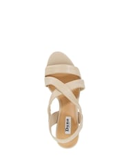 Dune London Cream Regular Fit Kamies Cross Strap Wedge Sandals - Image 5 of 6