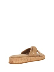 Dune London Cream Lita Cork Cross Strap Flat Sandals - Image 3 of 6