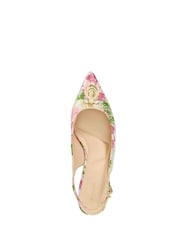 Dune London Pink Light Contact Branded Block Slingback Court Heels - Image 5 of 6