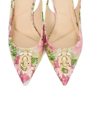 Dune London Pink Light Contact Branded Block Slingback Court Heels - Image 6 of 6
