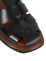 Dune London Charcoal Black Lisherman Fisherman Chunky Sandals - Image 6 of 6