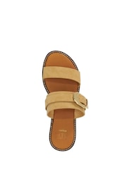 Dune London Cream Lawe Western Buckle Flat Sandals - Image 5 of 6