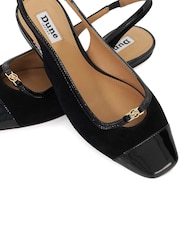 črna - Dune London Hanna Slingback ojačana konica; kapica čevlji s plosko peto/brez pete čevlji - Slika 5 iz 6