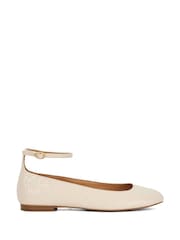 Cream - Dune London Hoop Ankle Strap Ballet čevlji - Slika 2 iz 6