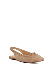 rjava - Dune London Hanna Slingback ojačana konica; kapica čevlji s plosko peto/brez pete čevlji - Slika 2 iz 6