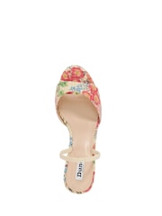 Dune London Natural Suede Medalines Slingback Kitten Heel Sandals - Image 5 of 6