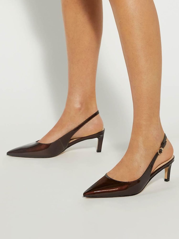 rumenorjava rjava - Dune London Celinna Set Back Kitten Slingback čevlji - Slika 1 iz 6 rumenorjava rjava - Dune London Celinna Set Back Kitten Slingback čevlji - Slika 1 iz 6