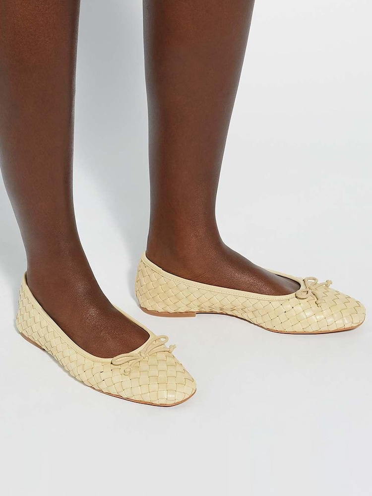 Rumena - Dune London Heat Woven balerinke čevlji - Slika 1 iz 6 Rumena - Dune London Heat Woven balerinke čevlji - Slika 1 iz 6