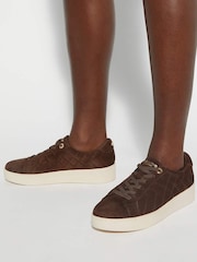 Marrón - Dune London Egent Quilted Cupsole Trainers - Imagen 1 de 6