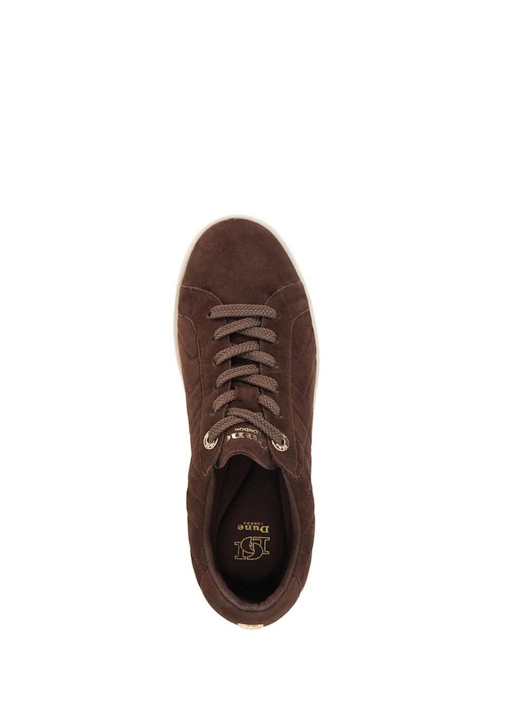 Dune London Brown Egent Quilted Cupsole Trainers - Image 5 of 6