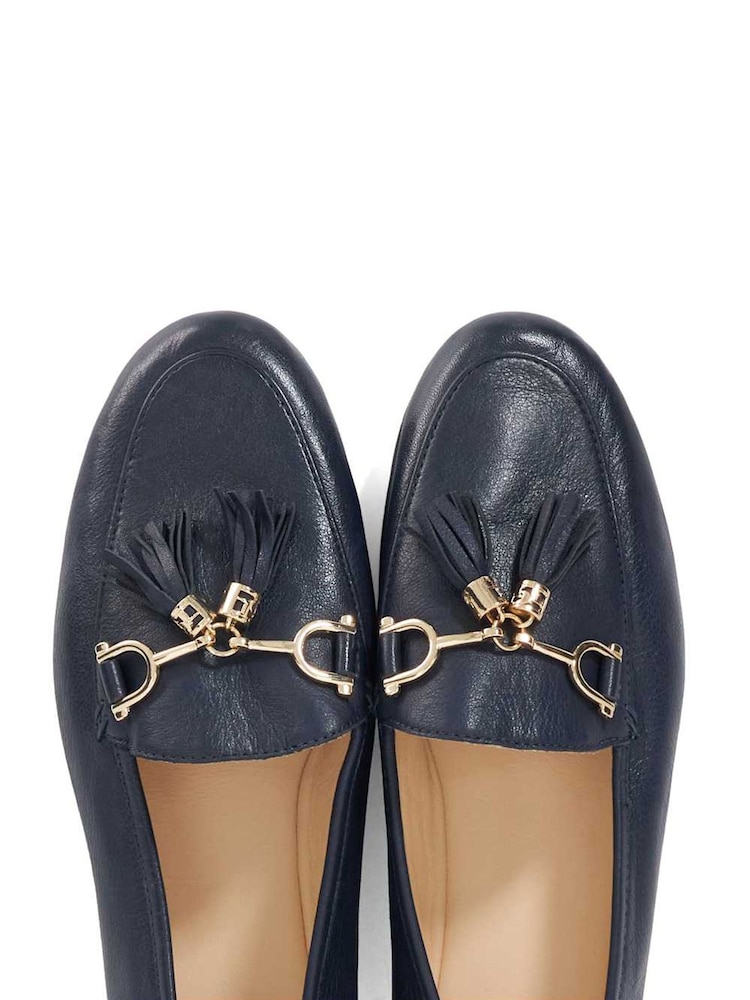 Mornarsko modra - Mokasini iz usnja z resicami Dune London Flexible Sole Greysons - Slika 6 iz 6 Mornarsko modra - Mokasini iz usnja z resicami Dune London Flexible Sole Greysons - Slika 6 iz 6