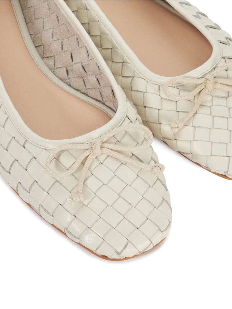 Kermanvaalea - Dune London Heat Woven Ballerina Kengät - Kuva 9 / 9 Kermanvaalea - Dune London Heat Woven Ballerina Kengät - Kuva 9 / 9