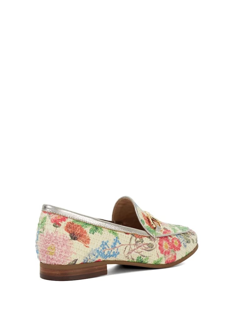 Dune London Natural cream Regular Fit Glair Branded Snaffle Leather Trim Shoes - Image 4 of 6