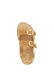 Dune London Cream Luckles Triple Buckle Chunky Sandals - Image 4 of 6