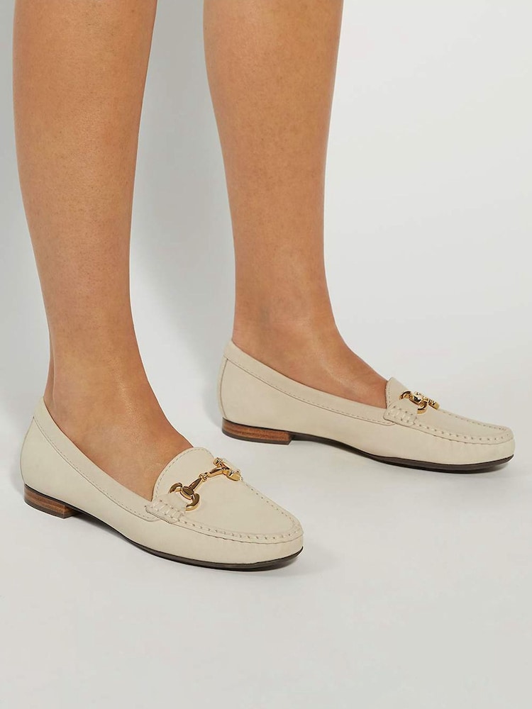 Dune London Cream Glenniee Comfort Snaffle Loafers - Image 1 of 6